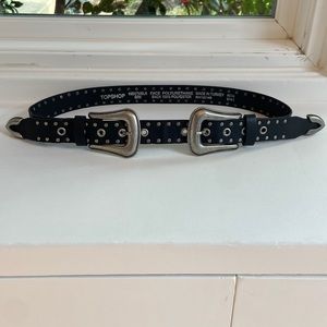 Topshop double belt with studs